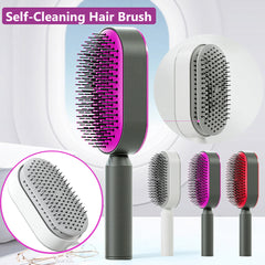 Self-Cleaning Hair Brush | Easy Clean Brush | Detangling